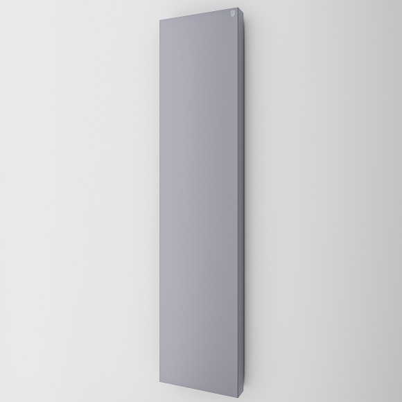 Вертикальный дизайн радиатор Royal Thermo Flat 400х1800 мм - серый Silver Satin (нижнее подключение)
