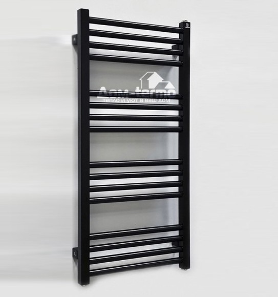 Приоритет PRIOFORM QD FIONA 530x1140 (черный матовый RAL 9005) водяной полотенцесушитель из нержавеющей стали