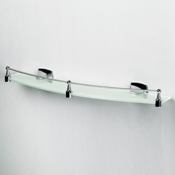 Wasserkraft Wern K-2544 Полка стеклянная с бортиком (хром)