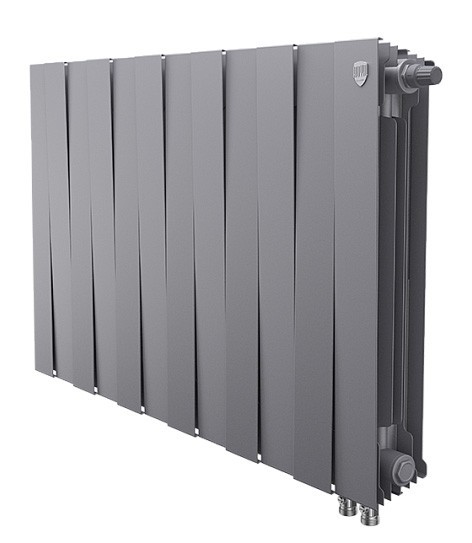 Биметаллический радиатор Royal Thermo PianoForte 500 12 сек. VR80 нижнее 80 мм подключение (Silver Satin) Биметаллический радиатор Royal Thermo PianoForte 500 12 сек. VR80 нижнее 80 мм подключение (Silver Satin)