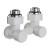 Узел нижнего подключения Royal Thermo Design 1/2"-3/4" Белый (угловой)