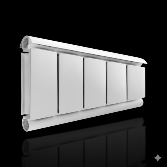 Алюминиевый Дизайн радиатор SILVER 200 белый (выбор подключения) Алюминиевый Дизайн радиатор SILVER 200 белый (выбор подключения)
