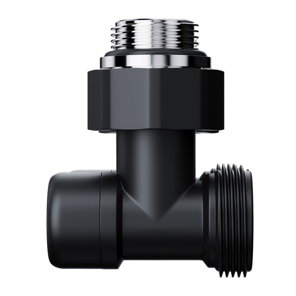 Узел нижнего подключения Royal Thermo Design 1/2"-3/4" Черный (угловой)