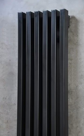 Радиатор стальной трубчатый LOTEN GREY V 1250 6 сек. (НП центр, RAL9005)