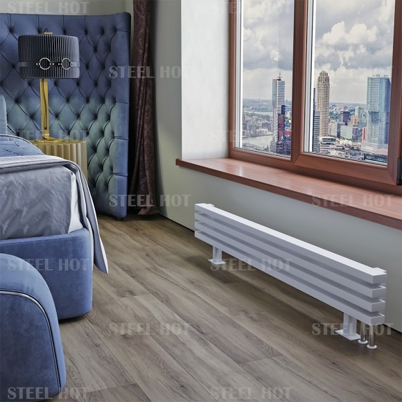 Напольный стальной трубчатый радиатор Steel Hot N 750 (30-60) боковое и нижнее подключение