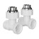 Комплект угловой для нижнего подключения Royal Thermo Design 1/2"-3/4" Белый (выбор термостата)