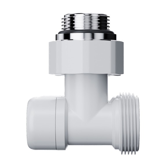 Комплект угловой для нижнего подключения Royal Thermo Design 1/2"-3/4" Белый (выбор термостата)