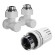 Комплект угловой для нижнего подключения Royal Thermo Design 1/2"-3/4" Белый (выбор термостата)