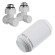 Комплект угловой для нижнего подключения Royal Thermo Design 1/2"-3/4" Белый (выбор термостата)