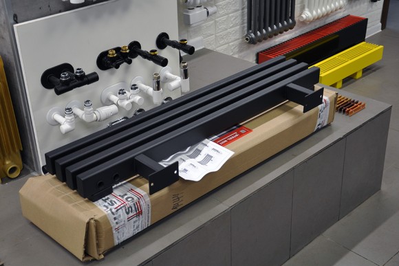 Напольный стальной трубчатый радиатор Steel Hot N 1250 (30-60) боковое и нижнее подключение