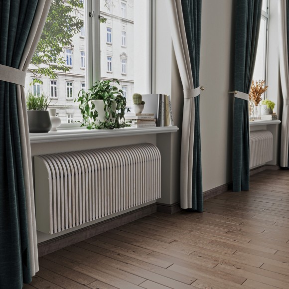 Настенный дизайн конвектор SAVVA серия Timber S 120х400 (беленый дуб)