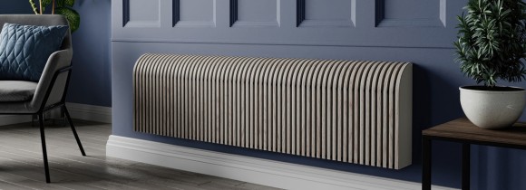 Настенный дизайн конвектор SAVVA серия Timber S 120х400 (беленый дуб)