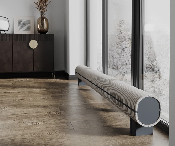 Напольный конвектор SAVVA серия Timber KN 220х340 (беленый дуб) нижнее 50 мм подключение