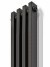 Стальной трубчатый радиатор KZTO Quadrum NEO 50 V-1750 4 сек БП (черный матовый муар RAL 9005)