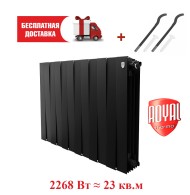 Биметаллический радиатор Royal Thermo PianoForte 500 12 сек. боковое подключение (Noir Sable)
