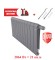 Биметаллический радиатор Royal Thermo Infinity 500 12 сек. VR80 нижнее 80 мм подключение (Silver Satin)