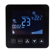 Комнатный термостат Techno КТ-300 (сенсорное управление Wi-Fi) Чёрный 220В