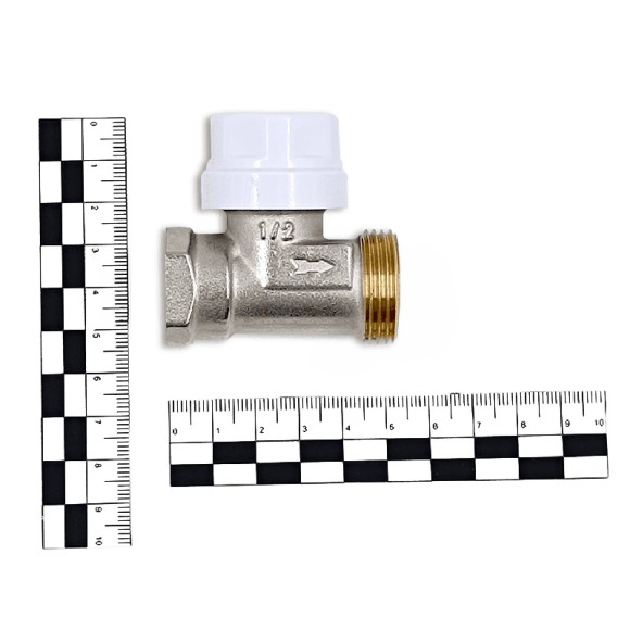 Вентиль прямой Primoclima Armature термостатический ВР-НР 1/2"х3/4" без хвостовика (никель)