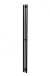 Приоритет PRIOFORM Mini 2 140x1500 (черный) водяной полотенцесушитель из нержавеющей стали с вентилями