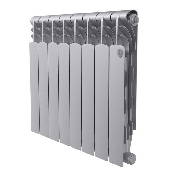 Биметаллический радиатор Радиатор Royal Thermo Revolution Bimetall 500 8 сек. боковое подключение (Silver Satin)