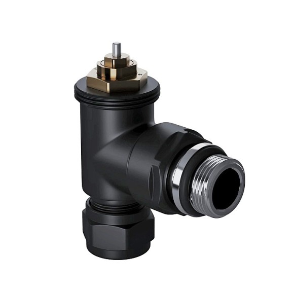 Набор термостатический угловой Royal Thermo Design Pro 15мм М30х1,5 Черный (выбор термостата) Набор термостатический угловой Royal Thermo Design Pro 15мм М30х1,5 Черный (выбор термостата)