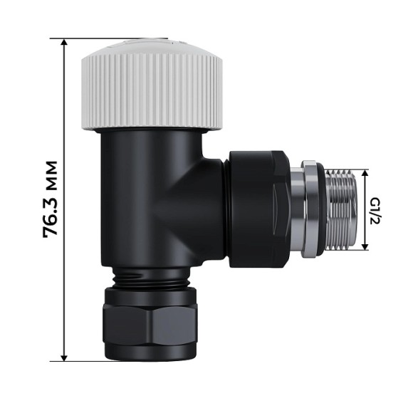 Набор термостатический угловой Royal Thermo Design Pro 15мм М30х1,5 Черный (выбор термостата) Набор термостатический угловой Royal Thermo Design Pro 15мм М30х1,5 Черный (выбор термостата)