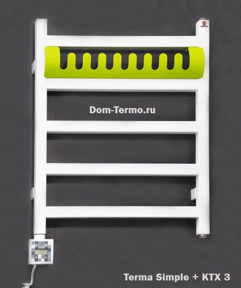 TERMA SIMPLE 600*500 белый, Электрический полотенцесушитель, Электрические полотенцесушители, электрические полотенцесушители для ванной, полотенцесушители терма
