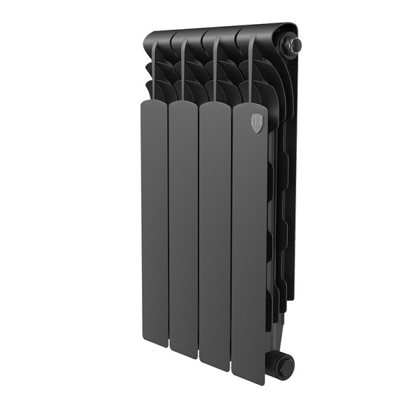Биметаллический радиатор Радиатор Royal Thermo Revolution Bimetall 500 4 сек. боковое подключение (Noir Sable) Биметаллический радиатор Радиатор Royal Thermo Revolution Bimetall 500 4 сек. боковое подключение (Noir Sable)