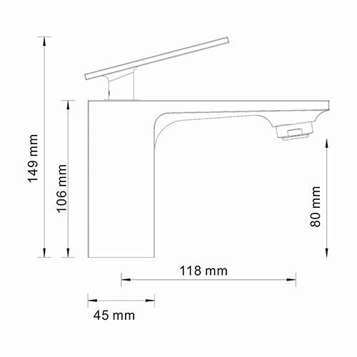 Wasserkraft Alme 1503 Смеситель для умывальника (хром)