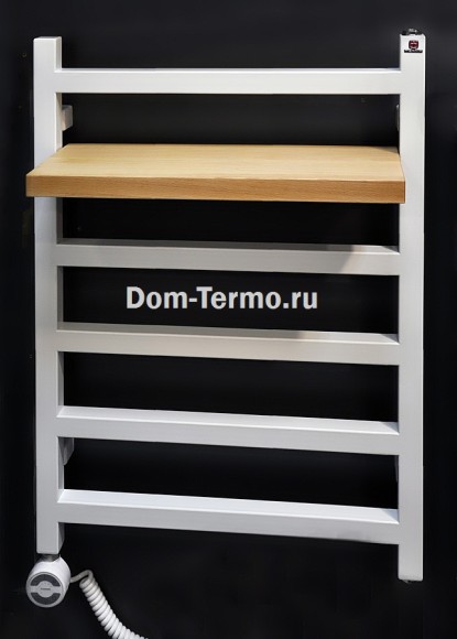 TERMA SIMPLE белый, Электрический полотенцесушитель с полкой, полотенцесушители для ванной, полотенцесушители из квадратного профиля, полка SIMPLE 500 мм бук, вешалка SIMPLE, фото TERMA SIMPLE белый, Электрический полотенцесушитель с полкой, полотенцесушители для ванной, полотенцесушители из квадратного профиля, полка SIMPLE 500 мм бук, вешалка SIMPLE, фото