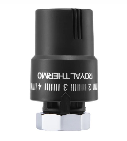 Термоголовка жидкостная ROYAL THERMO М30х1,5 (Черный)