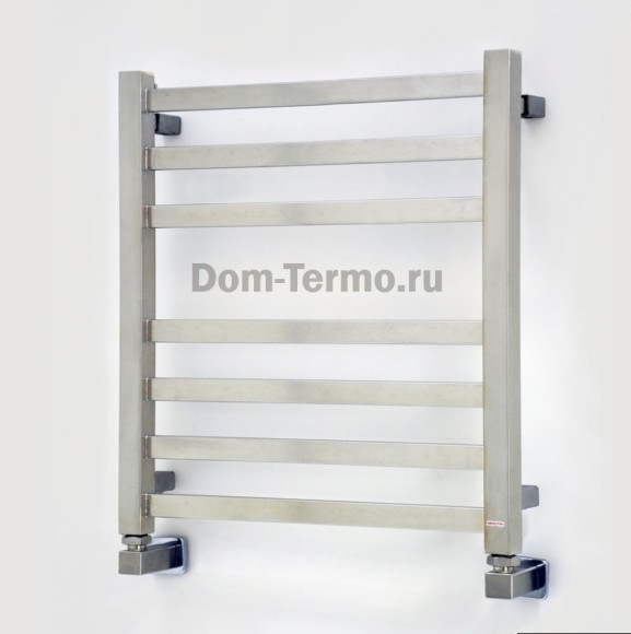 GROTA Vento 530*600мм, Полотенцесушитель Грота, водяной, электрический, хром, матовая нержавейка, дизайн радиатор из нержавеющей стали, дизайнерские полотенцесушители фото, комплект уголков квадрат для подключения водяного полотенцесушителя, фото