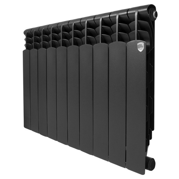 Биметаллический радиатор Радиатор Royal Thermo Revolution Bimetall 500 10 сек. боковое подключение (Noir Sable)