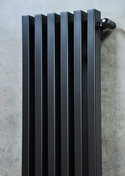 Радиатор стальной трубчатый LOTEN GREY V 1500 6 сек. (боковое подключение, RAL9005)