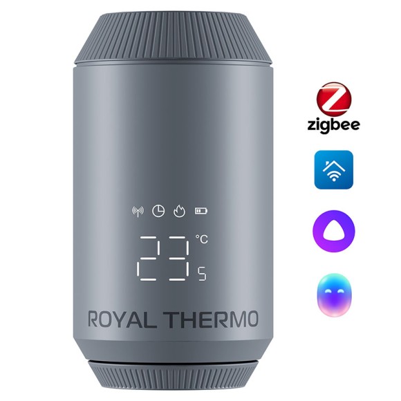 Термостат радиаторный электронный Royal Thermo Smart Heat 2.0 (Серебристый) Термостат радиаторный электронный Royal Thermo Smart Heat 2.0 (Серебристый)