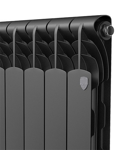 Биметаллический радиатор Радиатор Royal Thermo Revolution Bimetall 500 12 сек. боковое подключение (Noir Sable)