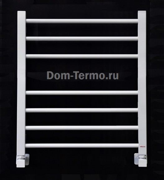 водяные полотенцесушители GROTA  EcoClassic 630-600 мм, цвет белый RAL 9016, ширина 30 см, Dom-Termo.ru, полотенцесушитель Грота водяной и электрический из нержавеющей стали, белый комплект уголков "Квадрат" для подключения водяного полотенцесушителя, фот
