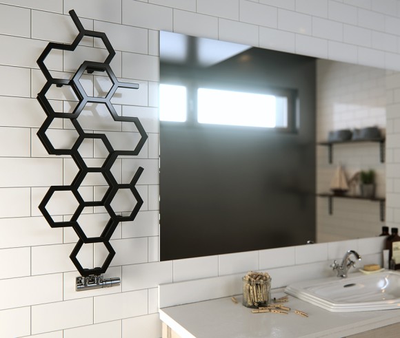 Terma HEX водяные дизайн радиаторы отопления (metallic black)