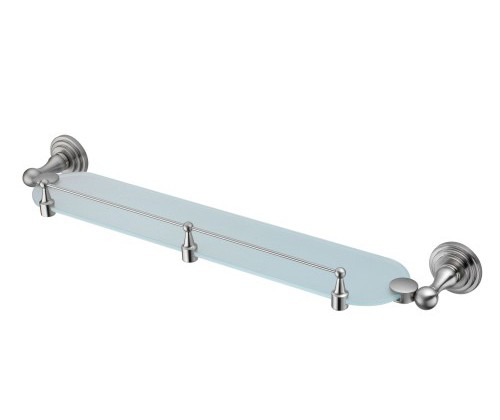 Wasserkraft Ammer К-7044 Полка стеклянная с бортиком (матовый хром) Wasserkraft Ammer К-7044 Полка стеклянная с бортиком (матовый хром)