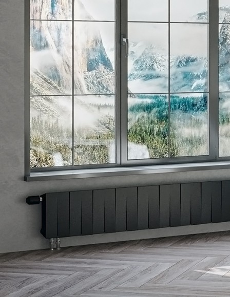 Биметаллический радиатор Royal Thermo PianoForte 200 20 сек. VR80 нижнее 80 мм подключение (Silver Satin)