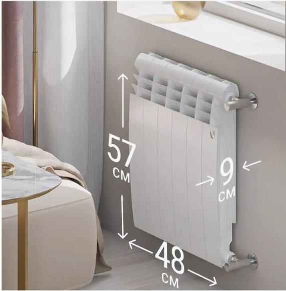 Биметаллический радиатор Радиатор Royal Thermo BiLiner 500 6 сек. боковое подключение (Bianco Traffico)