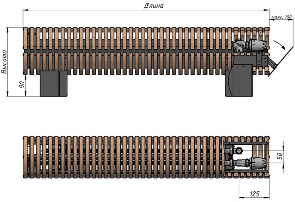 Напольный конвектор SAVVA серия Timber KN Boost 170х280 (беленый дуб) нижнее 50 мм подключение Напольный конвектор SAVVA серия Timber KN Boost 170х280 (беленый дуб) нижнее 50 мм подключение