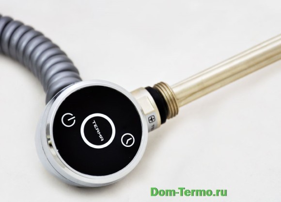 Электро ТЭН TERMA DRY 400 Вт Хром с проводом и вилкой