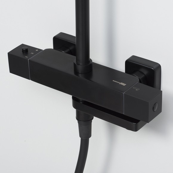 Wasserkraft A29901 Thermo Душевой комплект с термостатическим смесителем (черный Soft-touch)