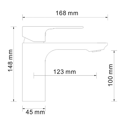 Wasserkraft Dinkel 5803 Смеситель для умывальника (хром)
