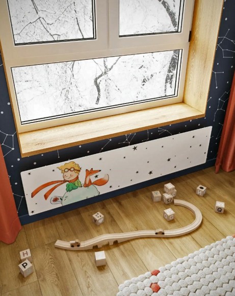 Настенный горизонтальный дизайн конвектор SAVVA серия DRH 105х400 Glass (закаленное стекло)