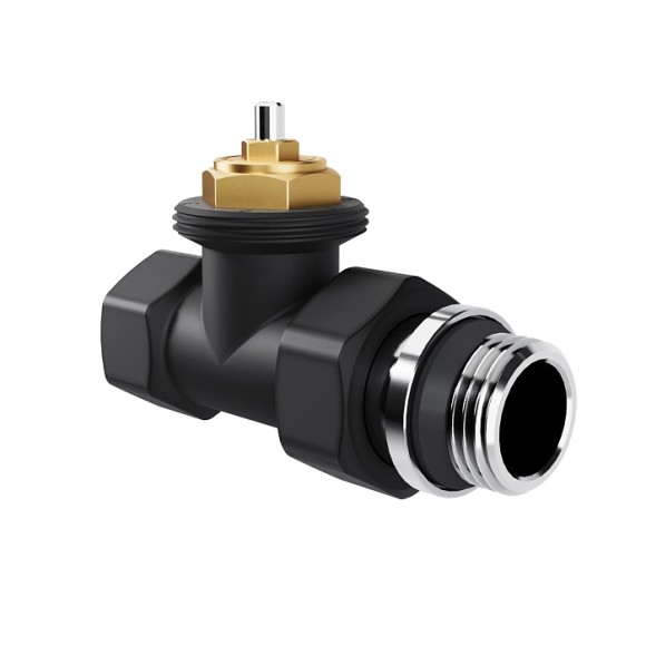 Набор термостатический прямой Royal Thermo Design 1/2" М30х1,5 Черный (выбор термостата)