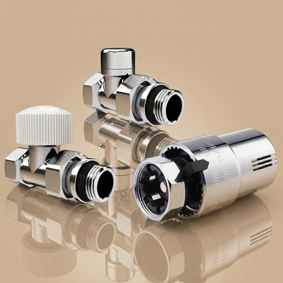 Набор термостатический прямой Royal Thermo Design 1/2" М30х1,5 Хром (выбор термостата)