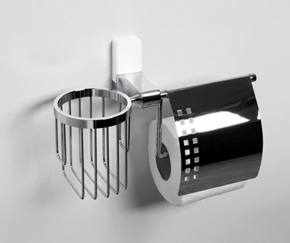 Wasserkraft Leine K-5059WHITE Держатель туалетной бумаги и освежителя (белый - хром)