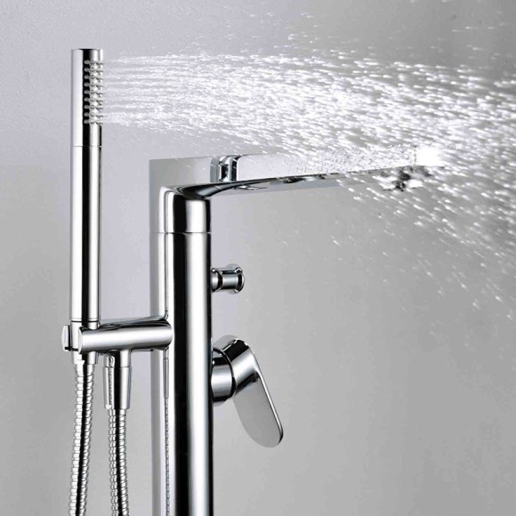 Wasserkraft Dinkel 5821 Напольный смеситель для ванны (хром)